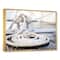 Designart - White Nautical Mooring Rope - Modern Landscape Framed Canvas Art